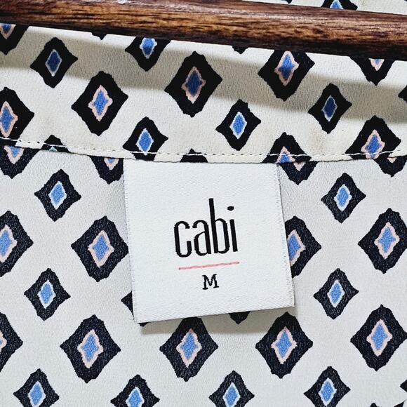 CAbi Cleo Foulard Diamond Print Sleeveless Top Women's Blouse Style 3272 Size M - Picture 5 of 7